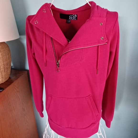 EUC Fox Heathered Raspberry Hoodie - Women's Size Medium - Picture 9 of 9